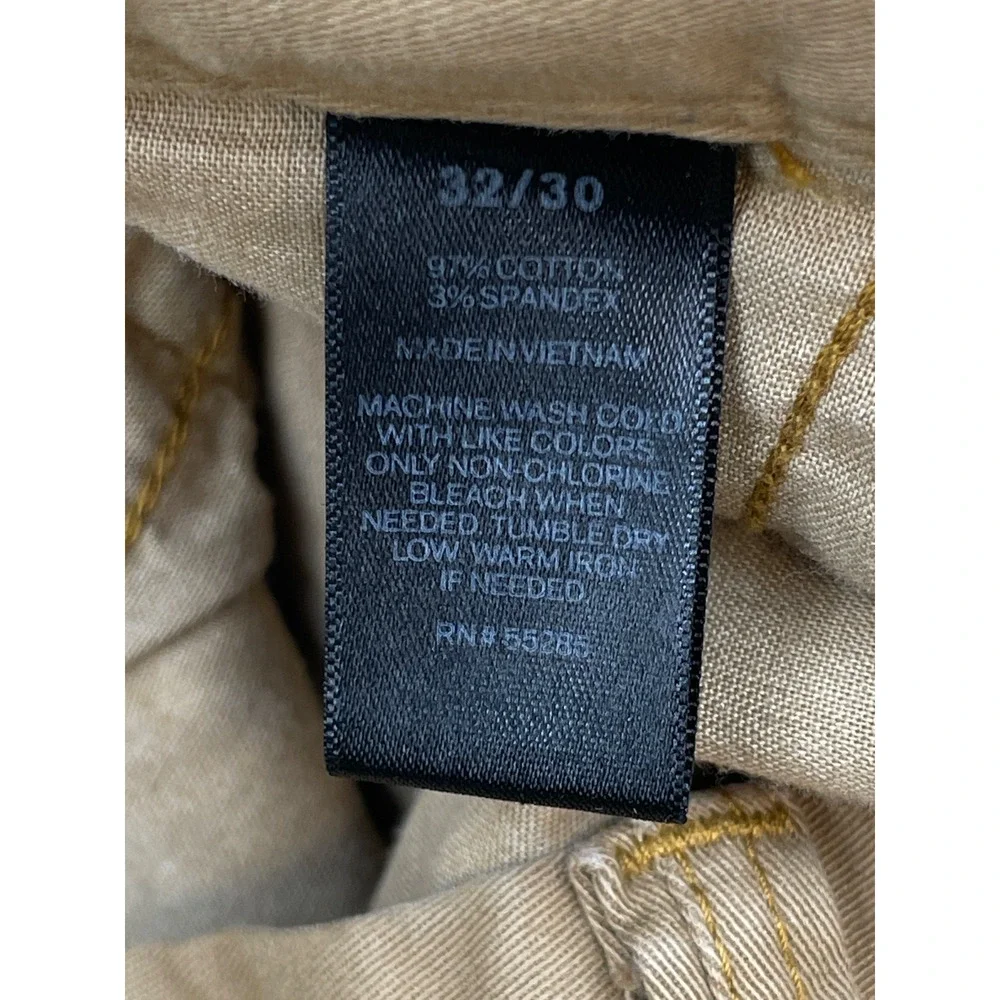 Banana Republic Pants Men 36 x 32 Brown 100% Cotton Stretch Slim Fit Gavin Chino